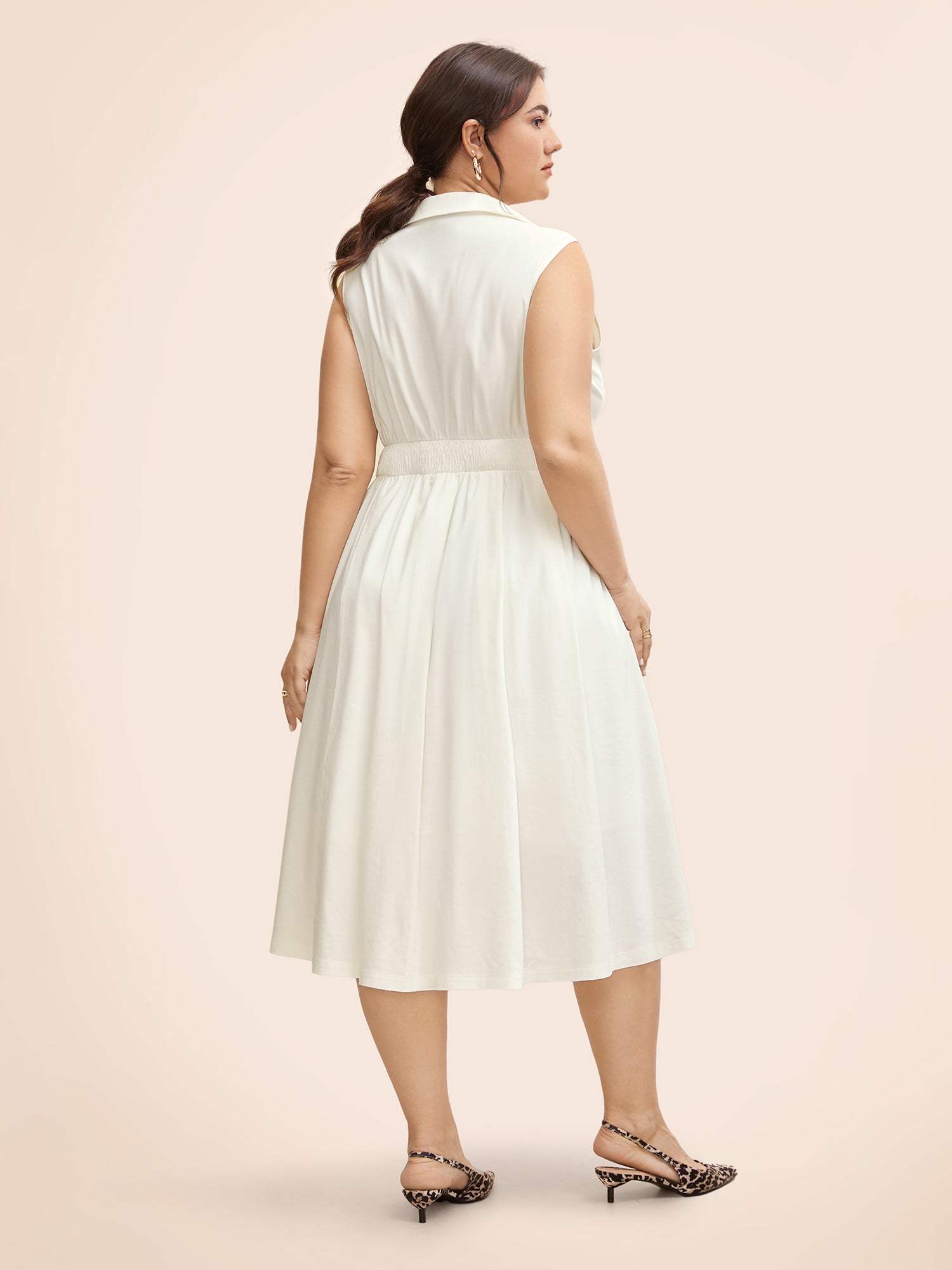 Stretch Woven Midfielder Midi Dress