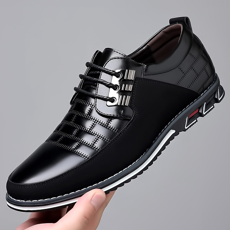 Abeerbajpai  shoes 2024 Men Sneakers Shoes Fashion Brand Classic Lace-Up Casual Loafers Pu Leather Shoes Black Breathable Business Men Shoes