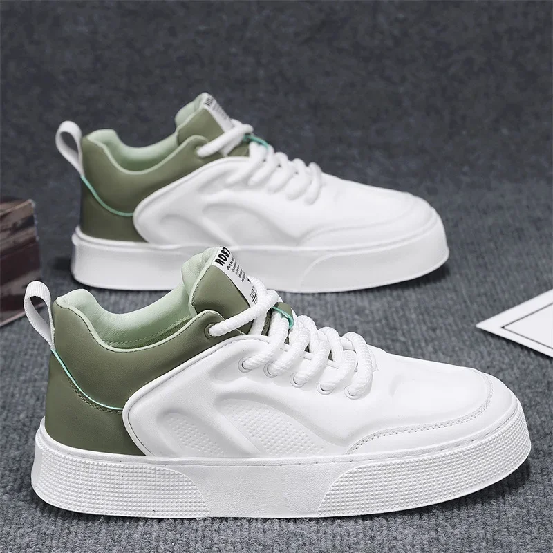 flats Men Sneakers Fashion Breathable Mesh Thick Sole Sports Casual Shoes Mens Anti-Slip Wear-resistant Running Shoe Zapatillas Hombre