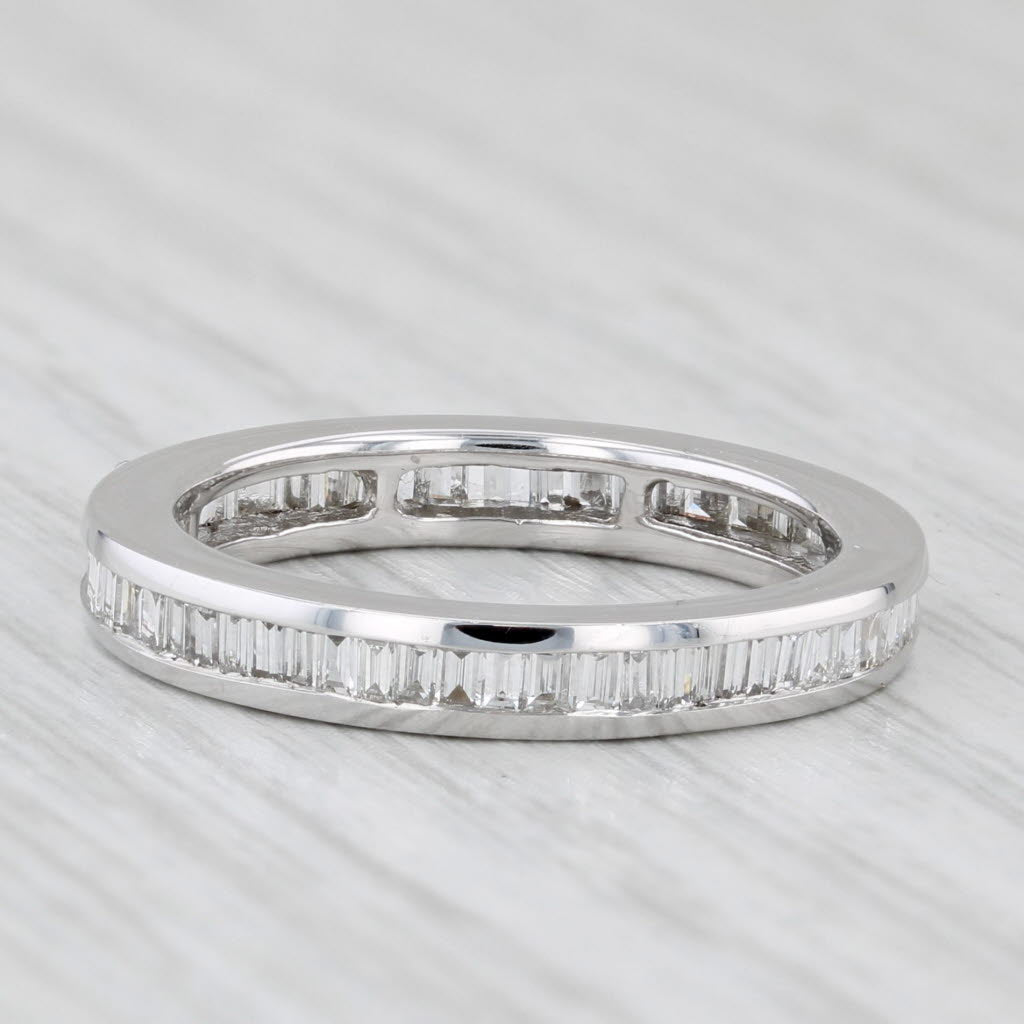 New 1.03ctw Channel Set Baguette Diamond Eternity Band 14k Gold Size 6.25 Ring