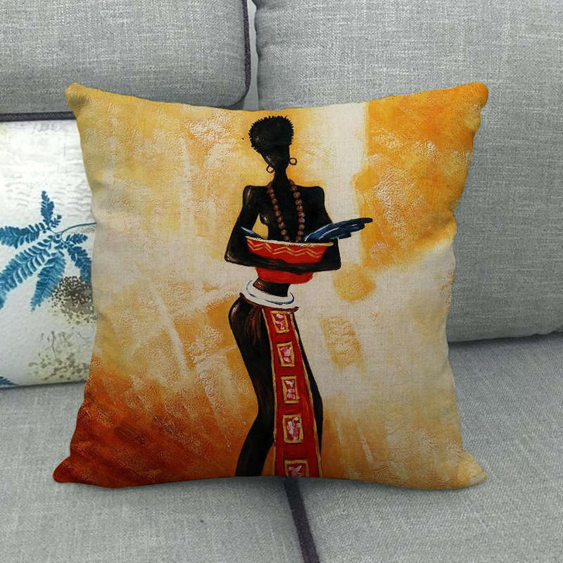 18 African Woman Home Decor Pillow Case Gallery Exotic Restaurant Cushion Cover