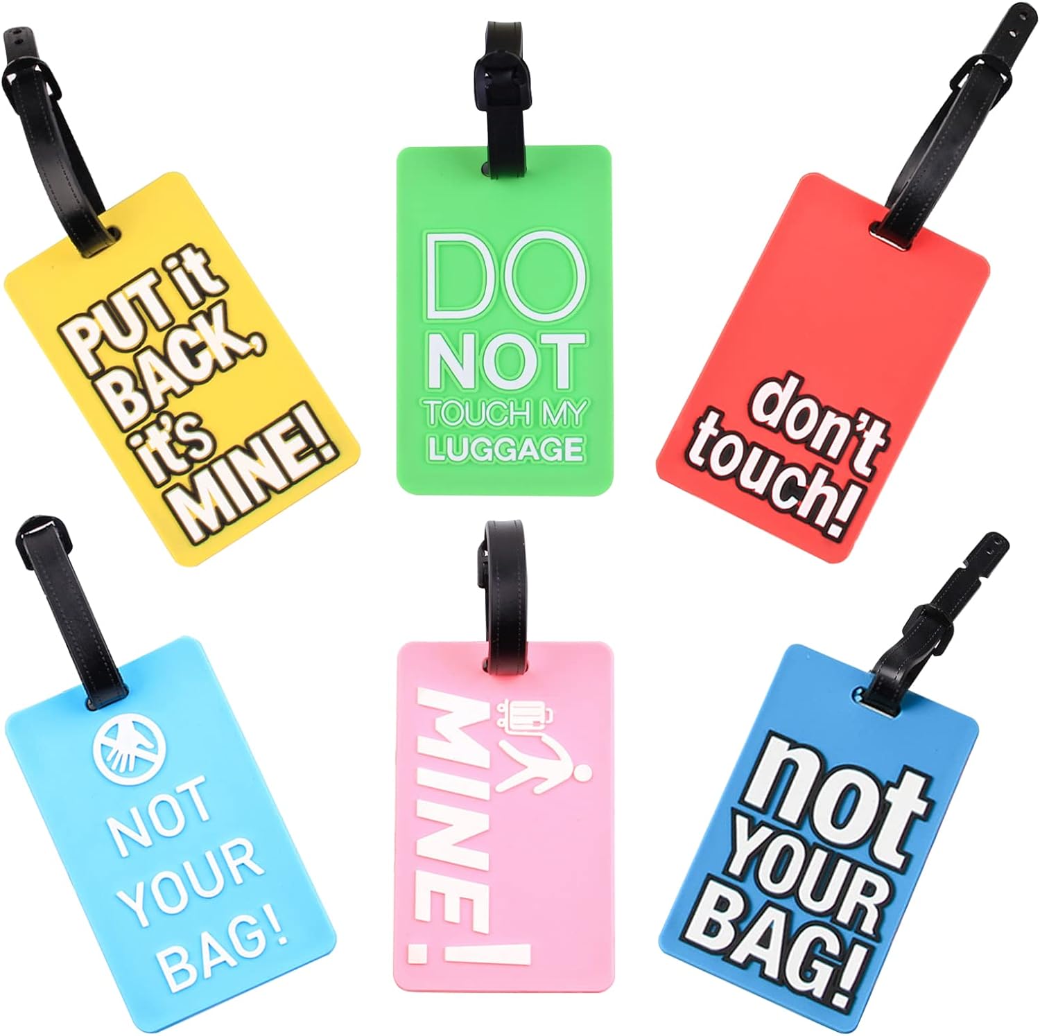 1pc Colorful Flexible PVC Travel ID Labels Name Card Holder. Secure Suitcase Luggage Tags