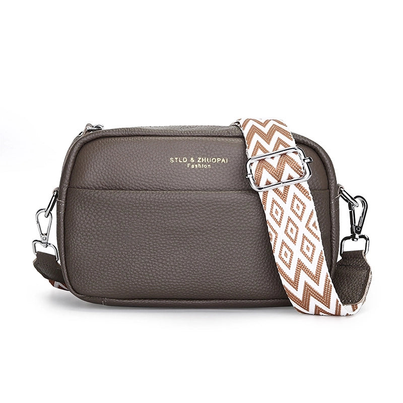 Women's Small All Seasons Leather Elegant Streetwear Square Bag
