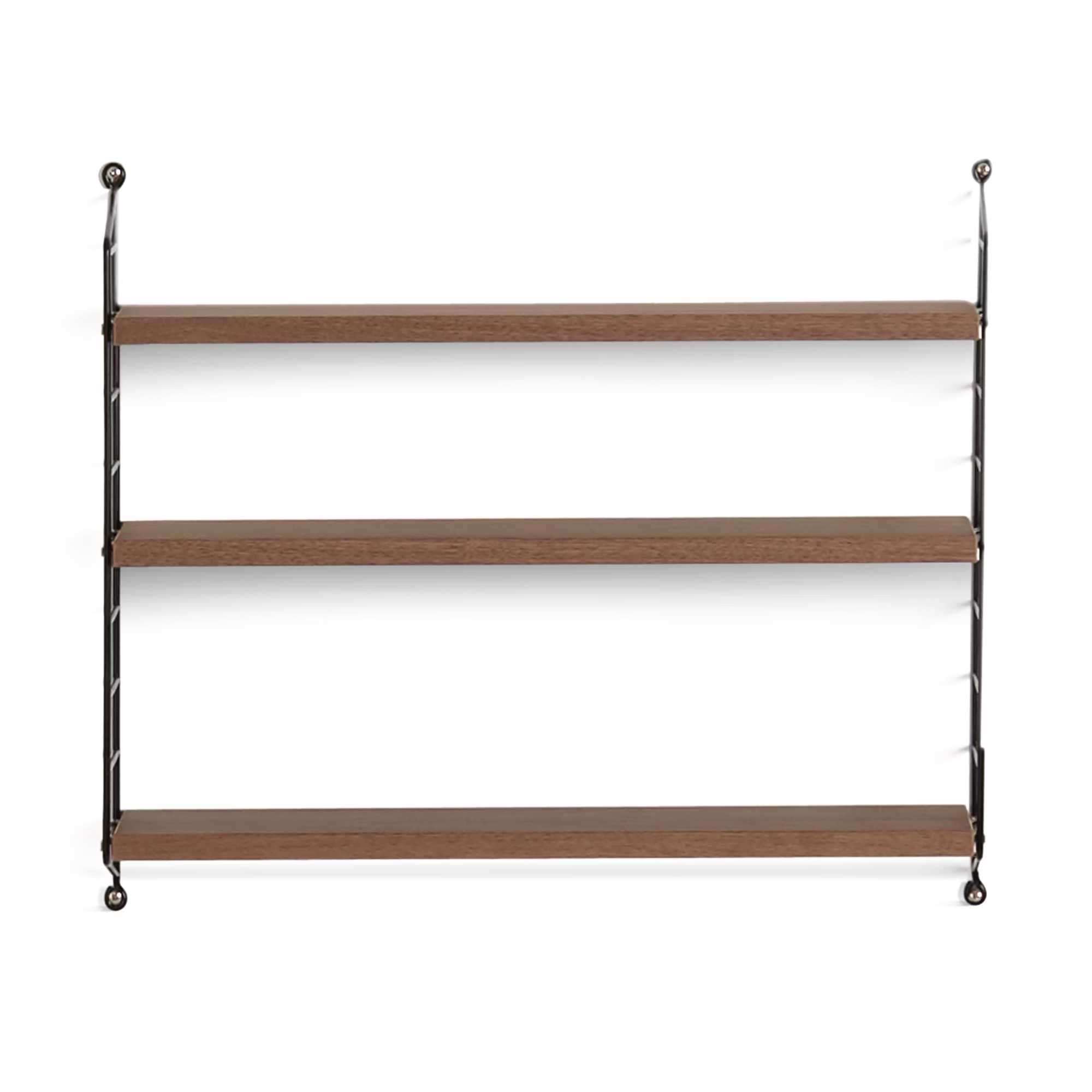String Pocket Shelf. Walnut/Black