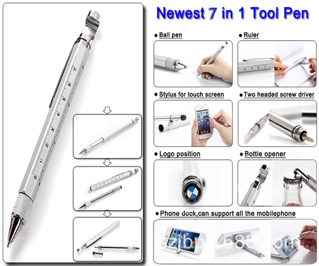 7 in 1 Tech Tool Pen with Ruler