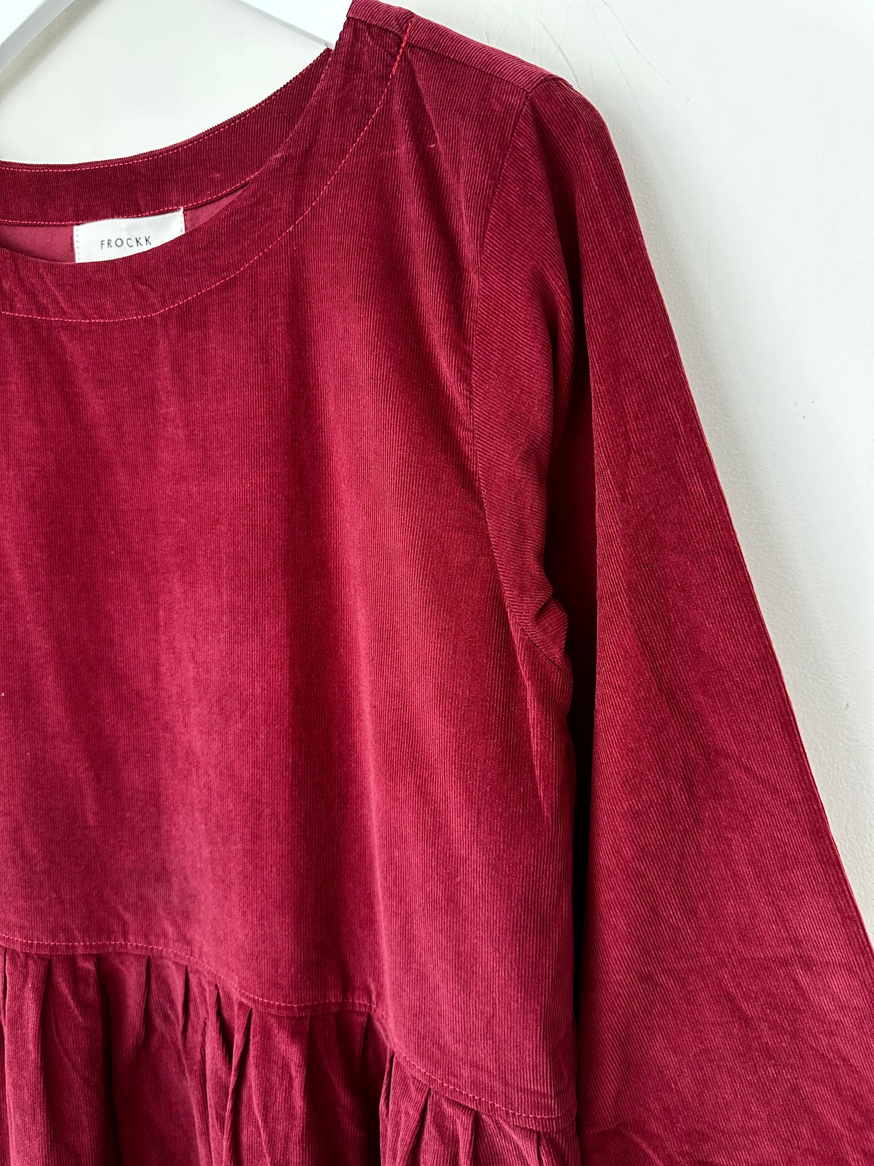 april dress - merlot wine cord