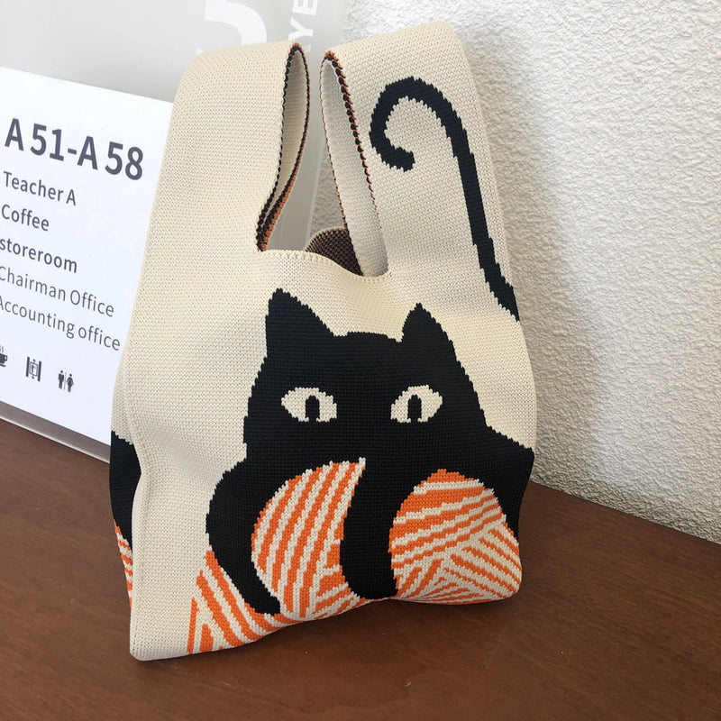Women's All Seasons Polyester Animal Streetwear Square Open Handbag