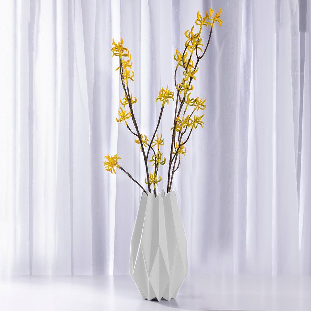 Origami Porcelain Vase Tall - White