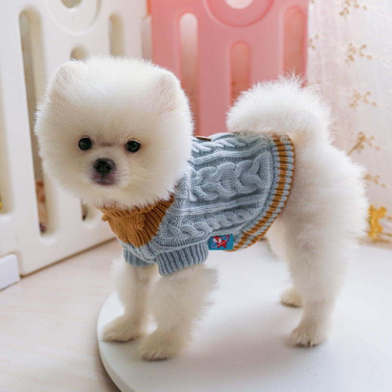 Twisted Button Dog Cat Sweater