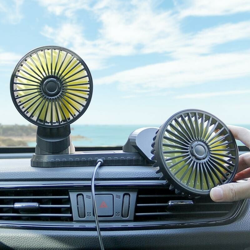 🎁Car Essentials✨Double Cooling Car Fan