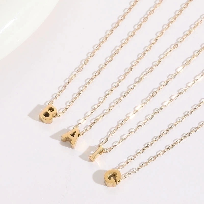 Casual Classic Style Streetwear Letter 304 Stainless Steel Plating Pendant Necklace