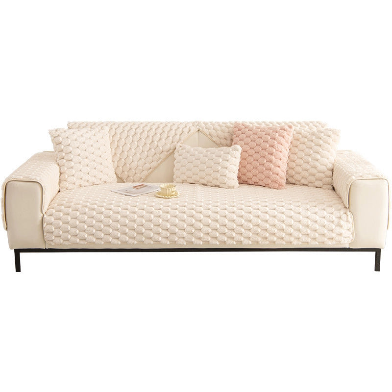 Winter Thick Warm Plush Sofa Cushion New  Simple Non-slip Cushion Winter Cover Cloth