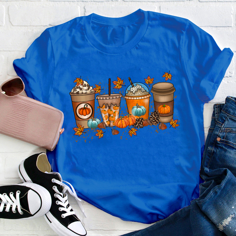 Fall Coffee Teacher T-Shirt