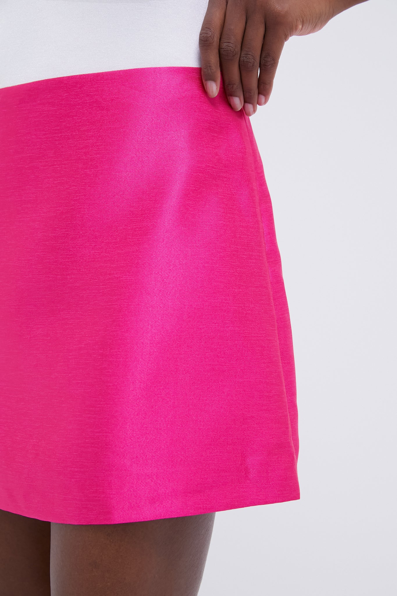 Hot Pink Dupioni Opal Skirt