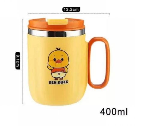 KIDS Insulated Vacuum Coffee Cup 400 ML Kids Cartoon Insulated Mug