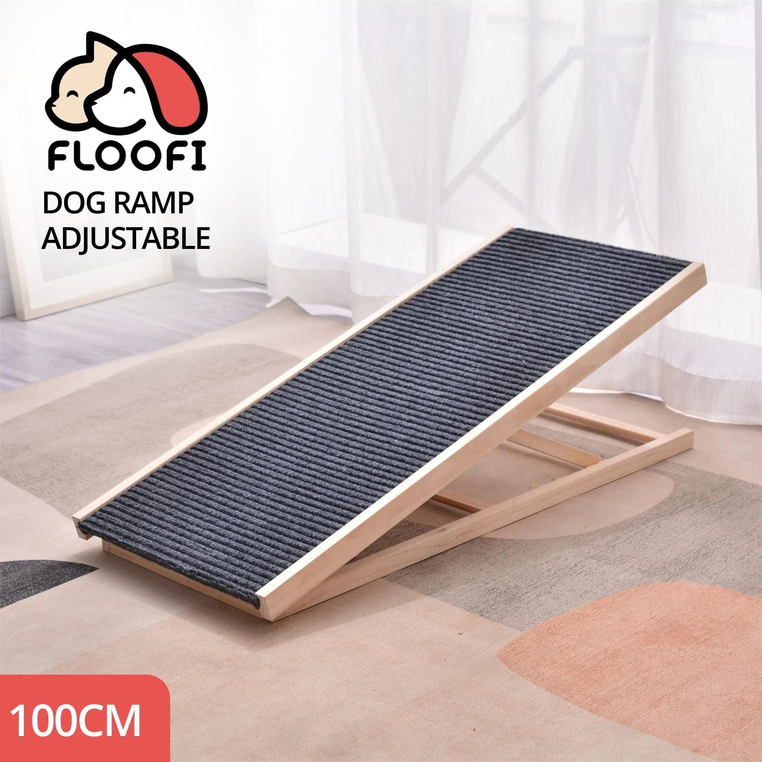 Wooden Adjustable Pet Ramp (100x45x9.5cm)