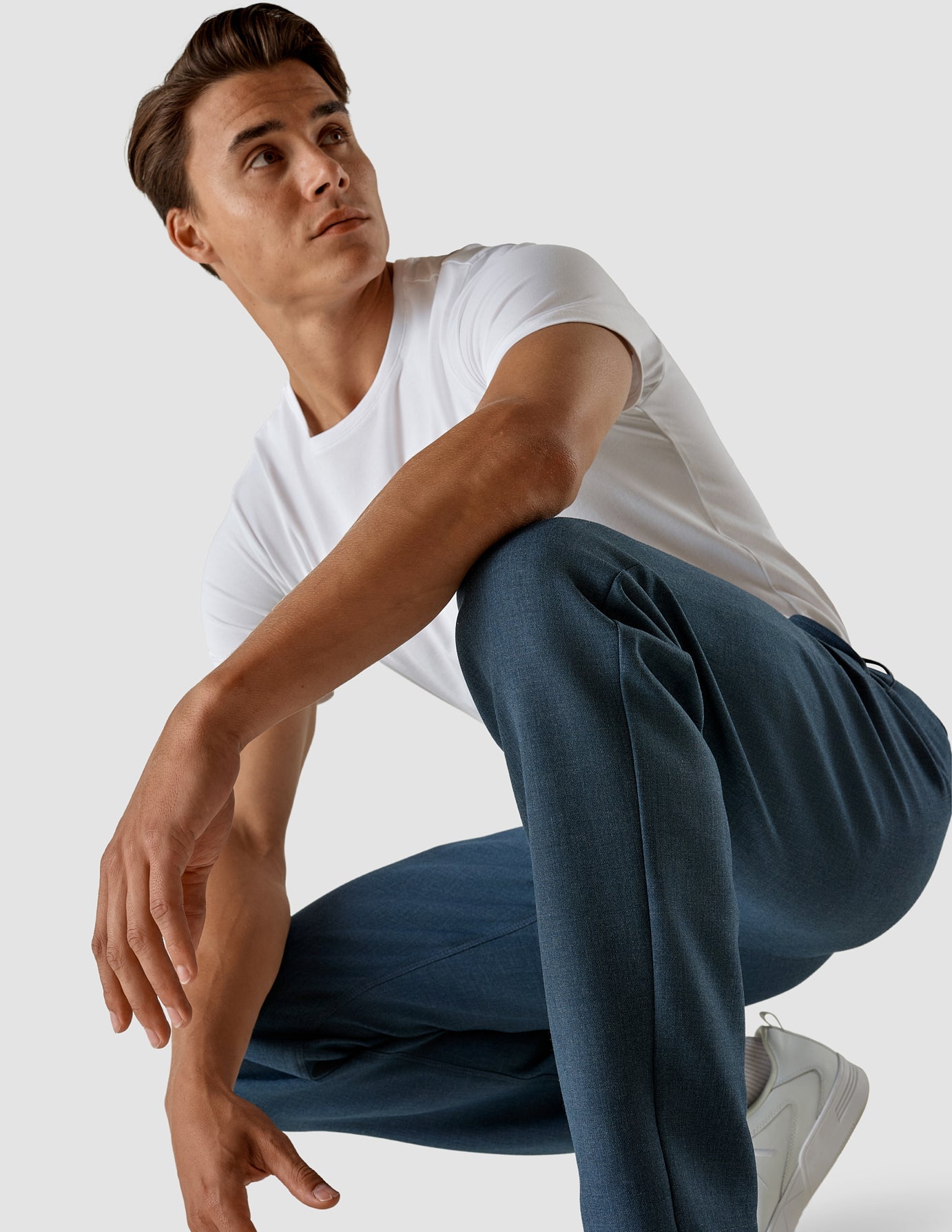 Heavy Edition Pants Slim Deep Blue Melange