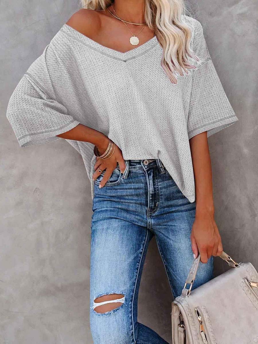 V-Neck Dolman Sleeve Top