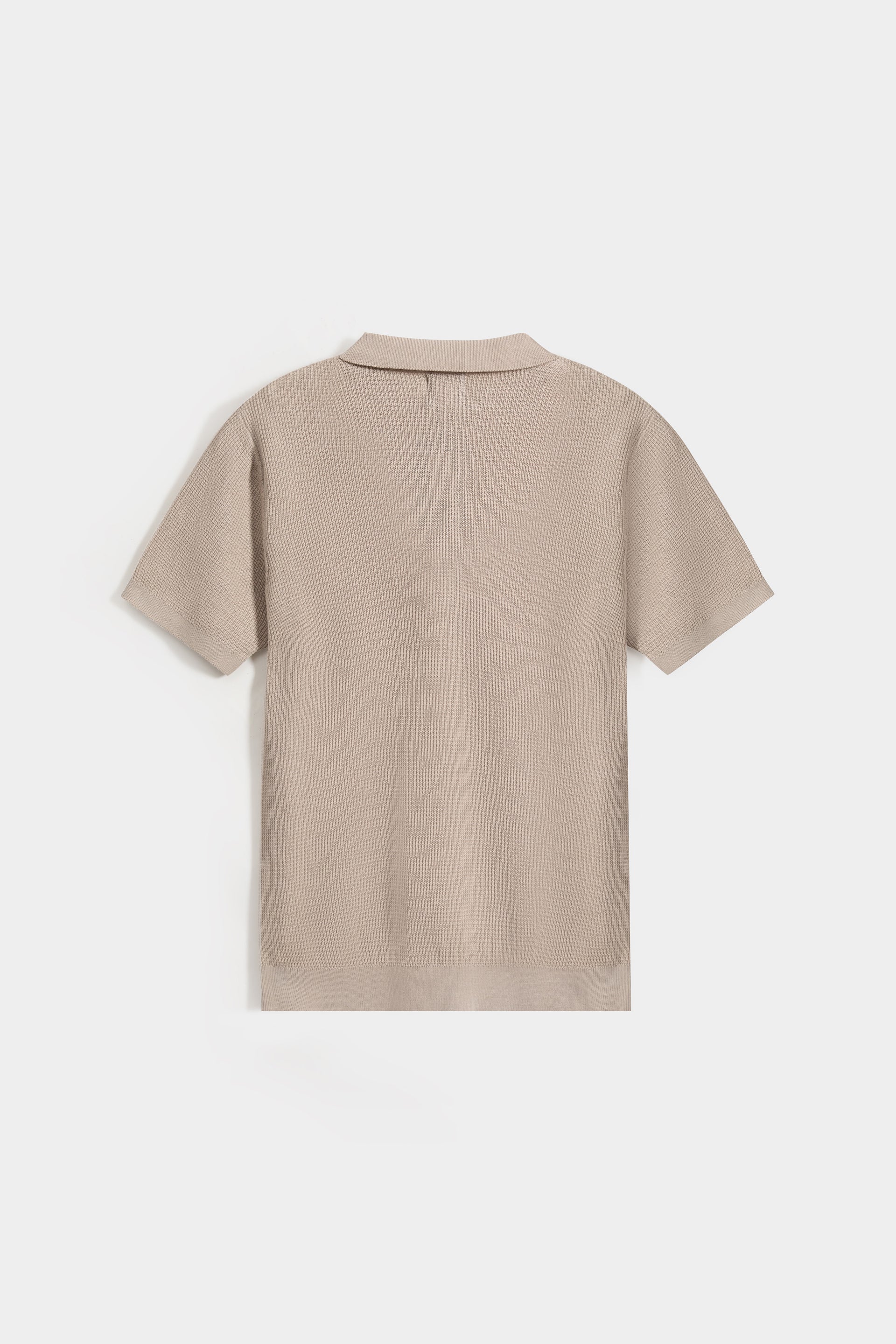 Textured Knit Polo Shirt