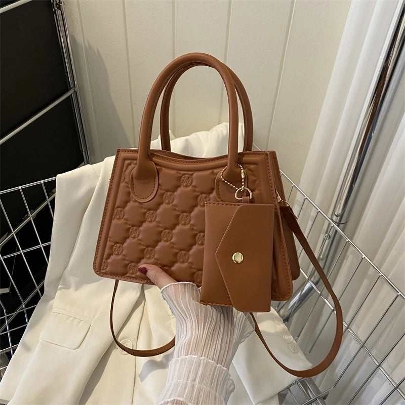 Women's Medium Pu Leather Solid Color Classic Style Zipper Bag Sets Crossbody Bag