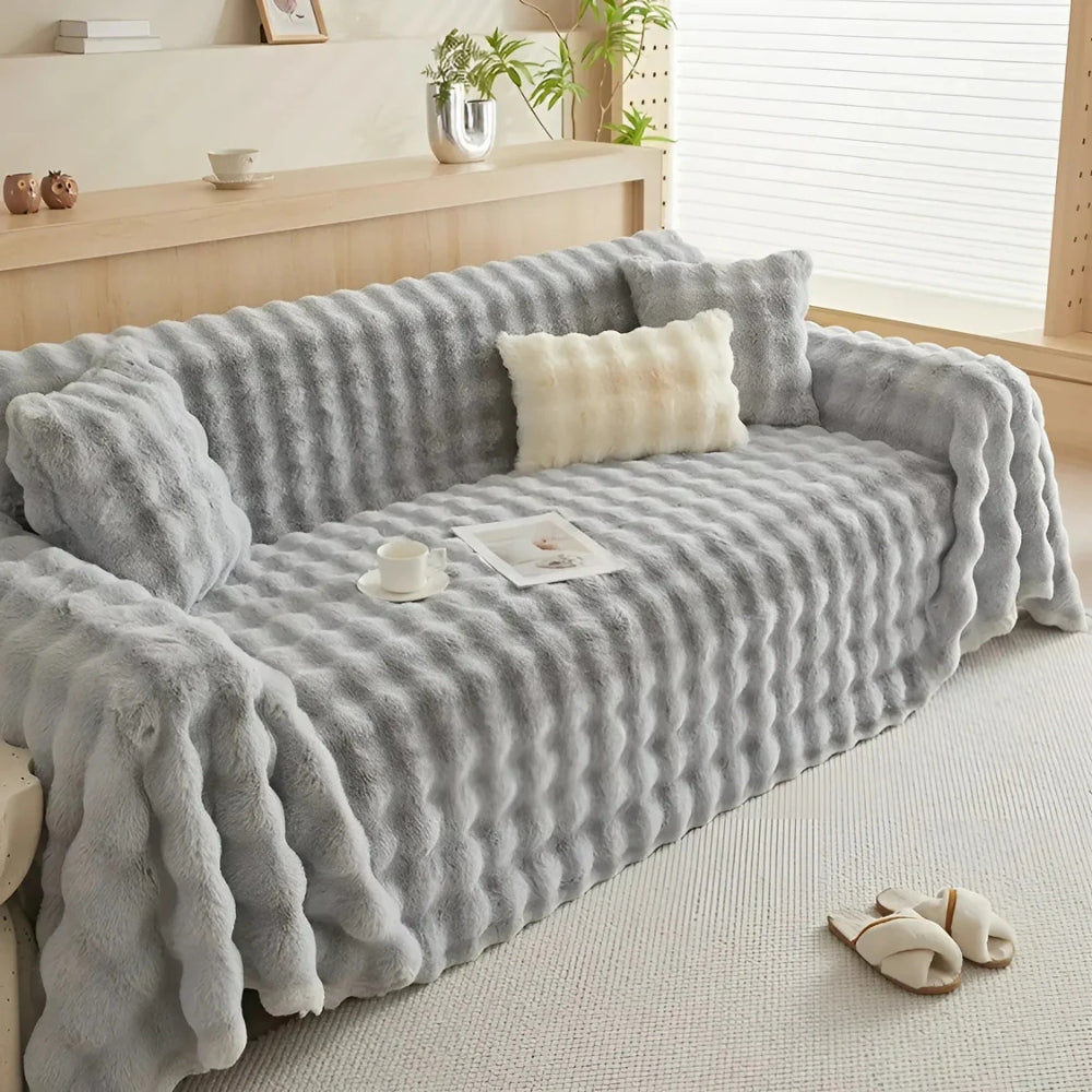 Rabbit Faux Fur Blanket Soft Sofa Cover