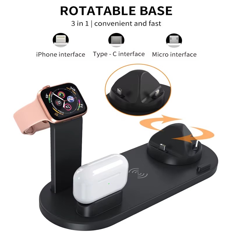 Hot Selling Best Sellers Best Selling Products Fast 3 IWatch Phone 6 in 1 Wireless Charger