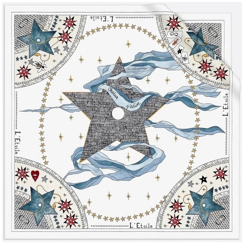 53cm New Tarot Twill Small Square Scarf Ladies Professional Small Scarf