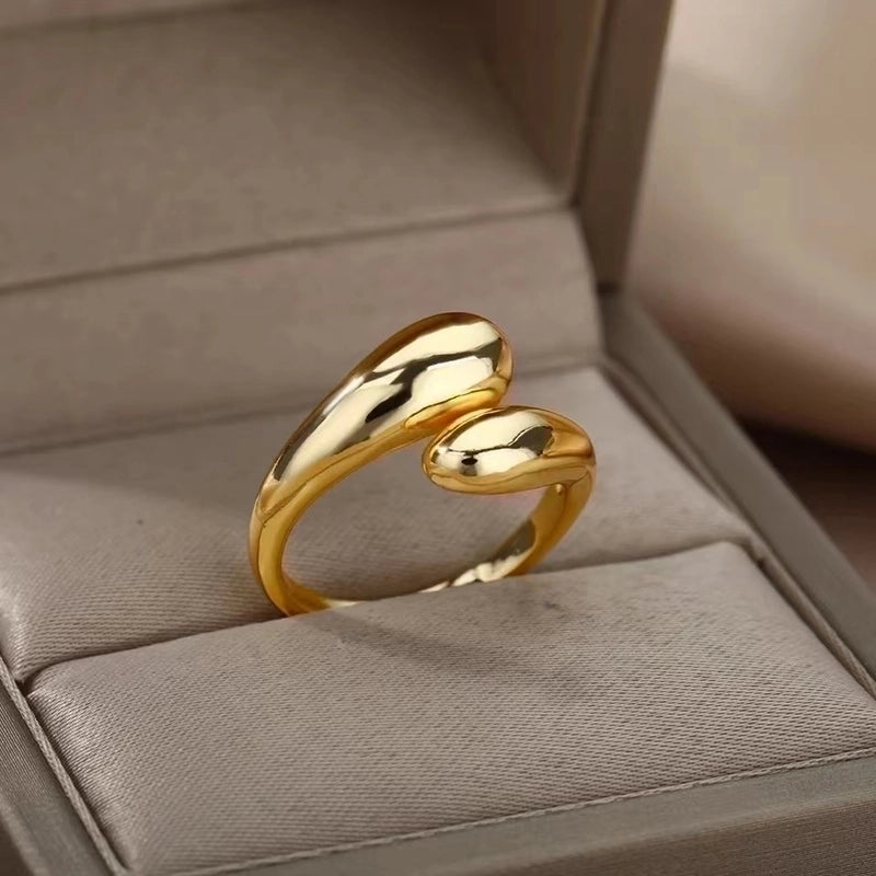 Copper Solid Color Solid Color Open Rings