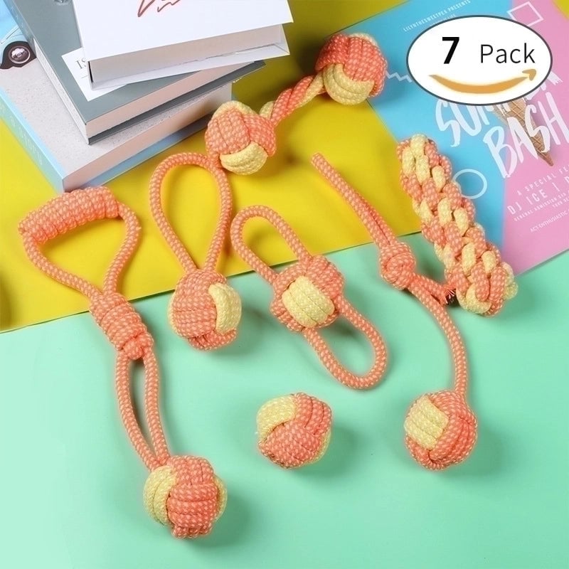 Minimalist Cotton Rope Solid Color Pet Toys