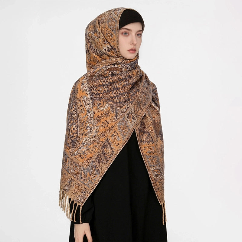 Women's Ethnic Style Minimalist Geometric Solid Color Polyester Scarf