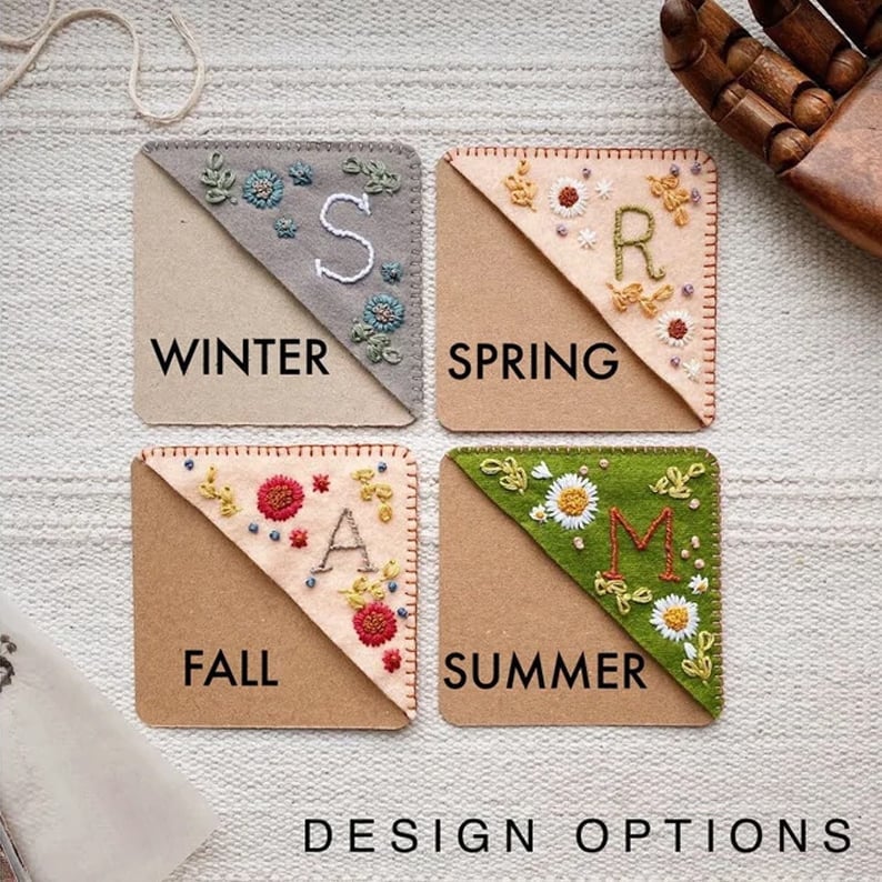 🔥BIG SALE - 48% OFF🔥🔥Personalized hand embroidered corner bookmark