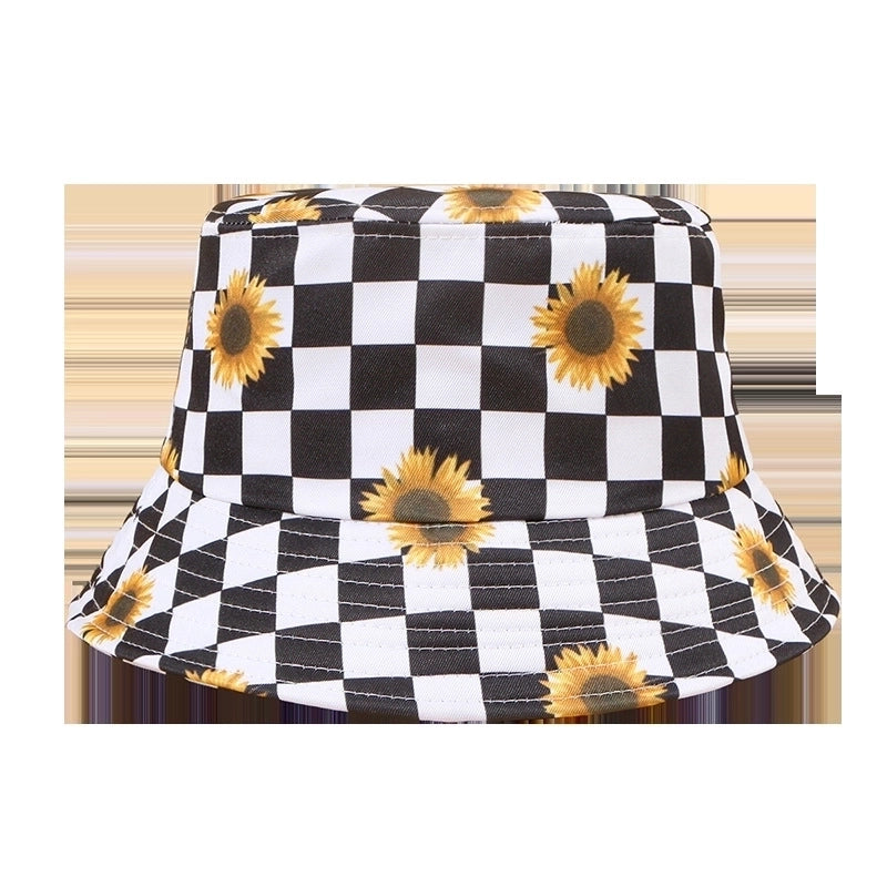Fashion Daisy Printing Wide Brim Sunshade Fisherman Hat