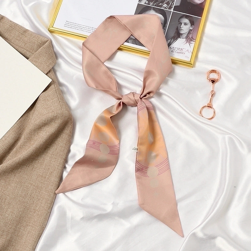 Women's Lady Geometric Satin Silk Scarf