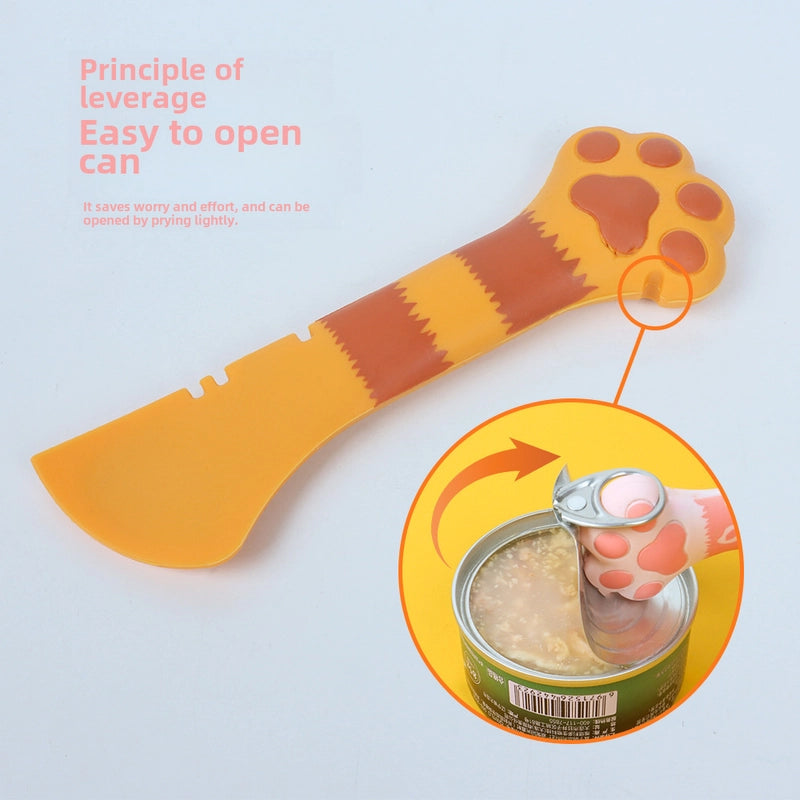 New Pet Can Spoon Multifunctional Cat Claw Feeding Shovel Mixing Spoon Can Lid Cat Can Opener In Stock