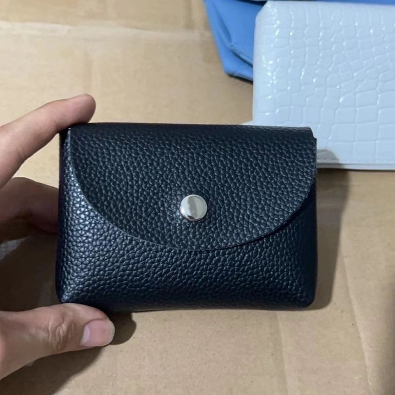 Unisex Solid Color Pu Leather Buckle Wallets
