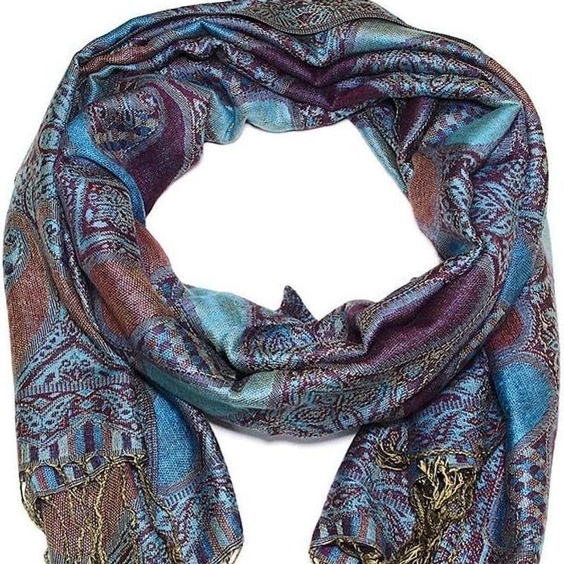 Pashmina Scarf Jacquard Tassel Spring And Summer Long Scarf Women's Double-sided Scarf Air Conditioning Large Shawl