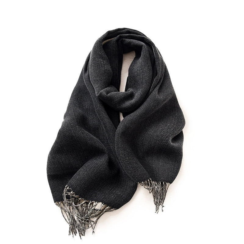 Women's Minimalist Solid Color Polyester Scarf