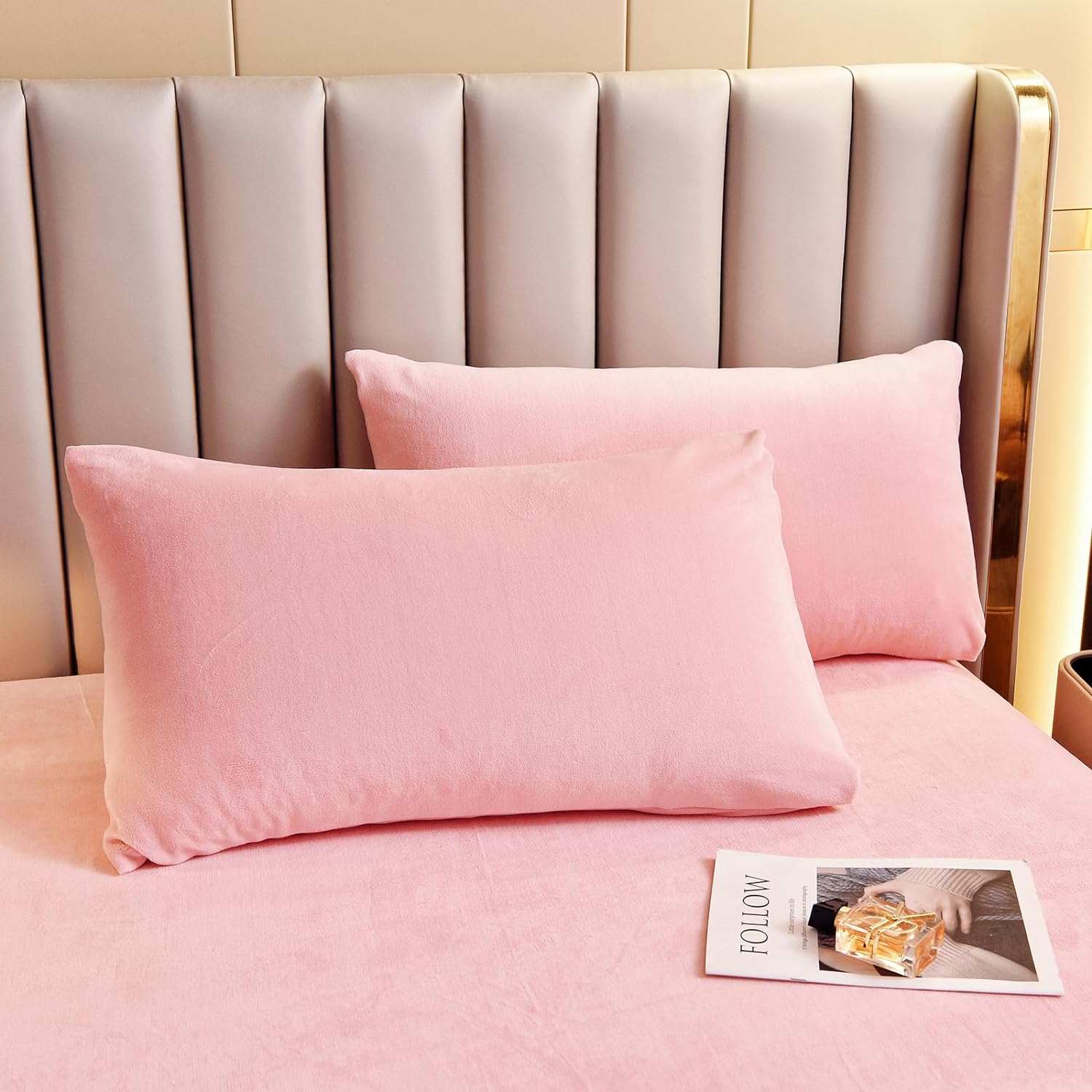 Pink Velvet-Luxury Bed Sheet Set
