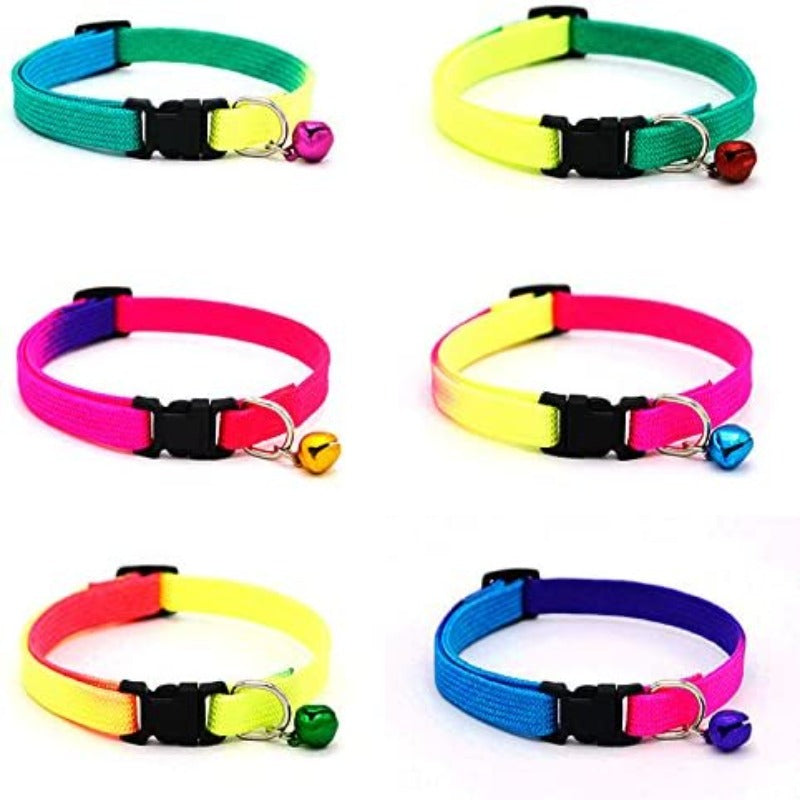 1 Set Rainbow Colorful Pet Collar