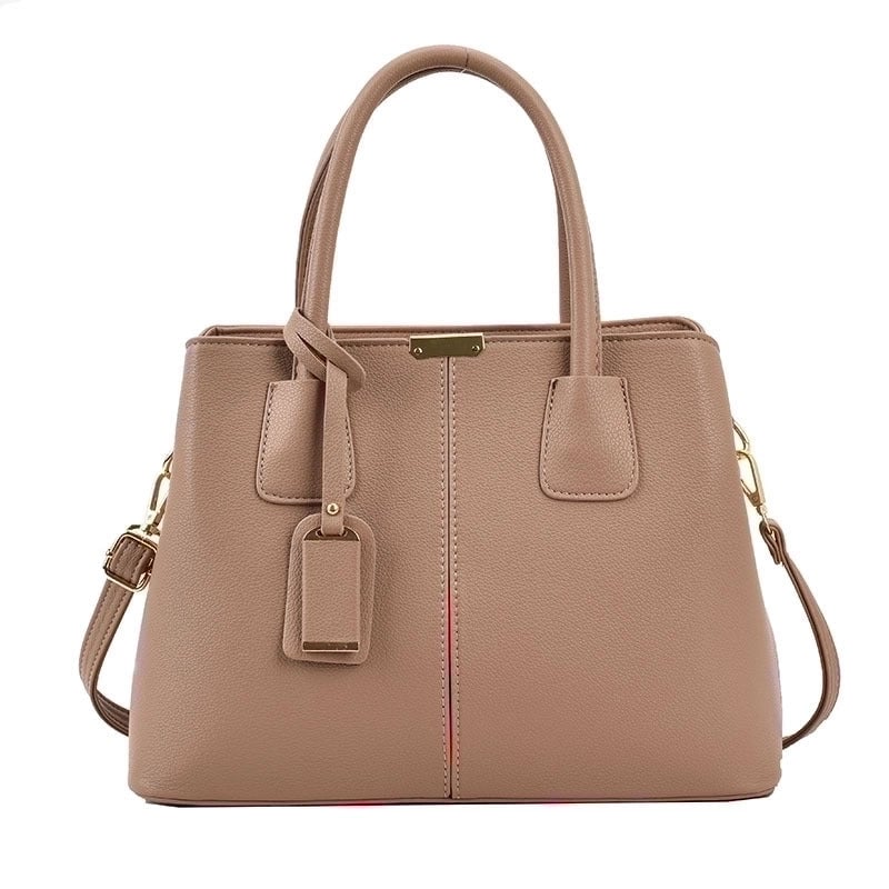 Women's Pu Leather Solid Color Elegant Square Magnetic Buckle Handbag Square Bag