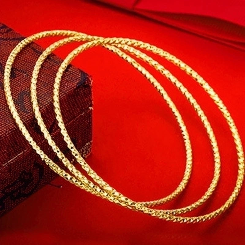 Minimalist Geometric Copper Gold Plated Bangle 1 Piece