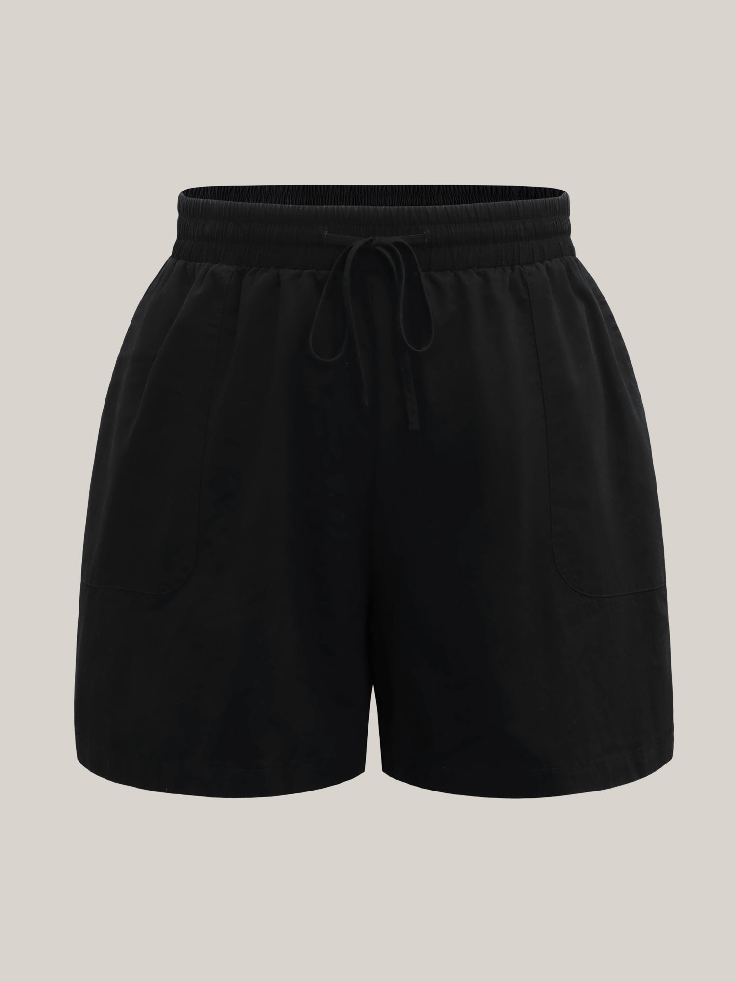 Waist-Drawstring Wide-Leg Shorts