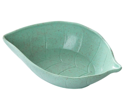 (Pack Of 2) Multipurpose Leaf-Shape Small Seasoning Saucers Appetizer Plates For Vinegar/Salad Soy Sauce