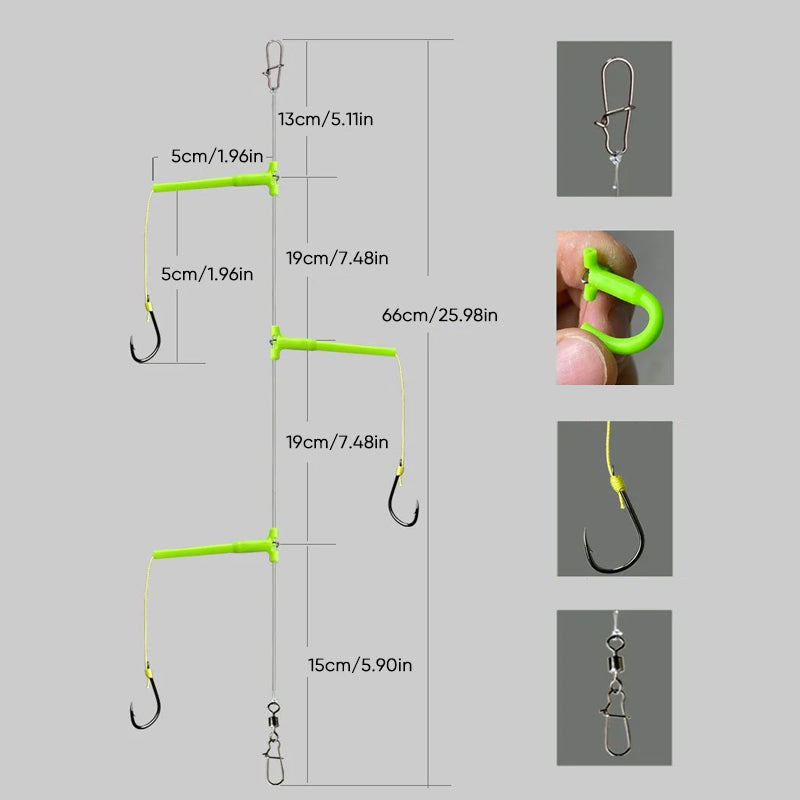 Anti-tangle Tandem Hook Set