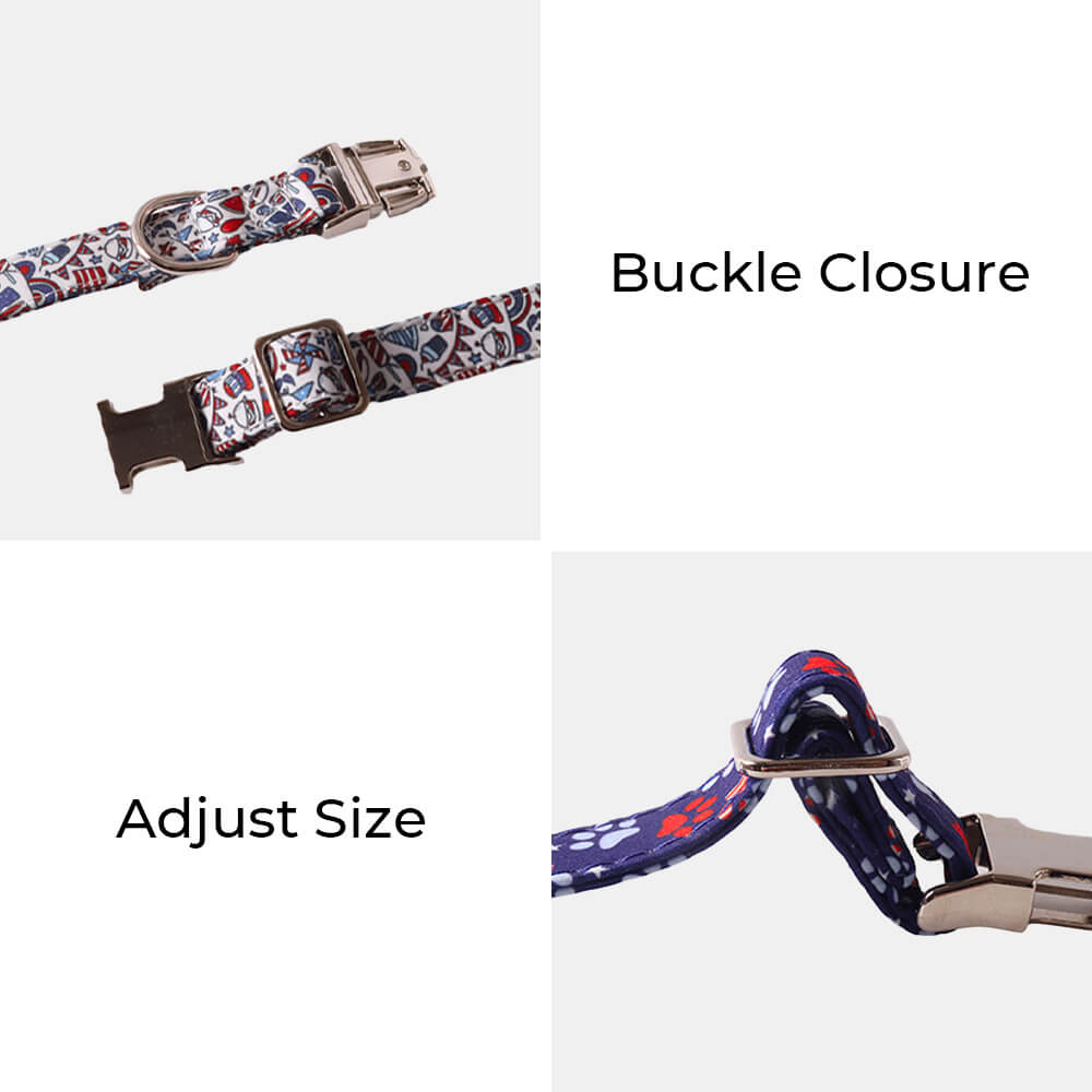 Fashion Dog Accessories American Flag Dog Collar with Bow