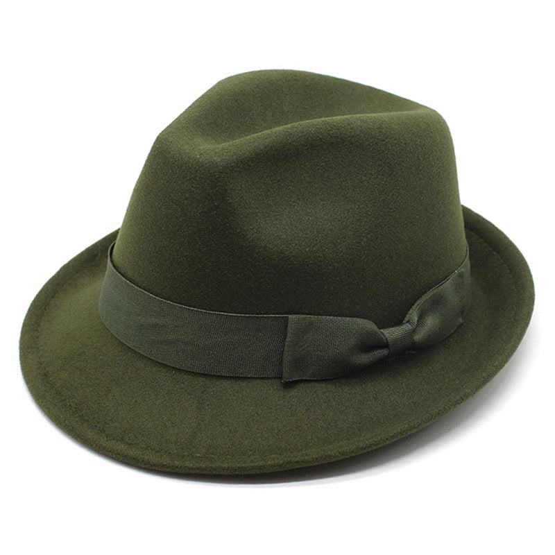 Hot Selling  Jazz Hat Autumn And Winter Fashion Small Bowler Hat Retro Wool Felt Gentleman Hat