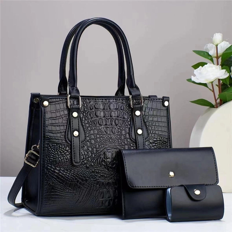Bag Women's Summer New Three-piece Set Trendy Fashionable Hand Shoulder Crossbody Bag Large Capacity Mother Bag