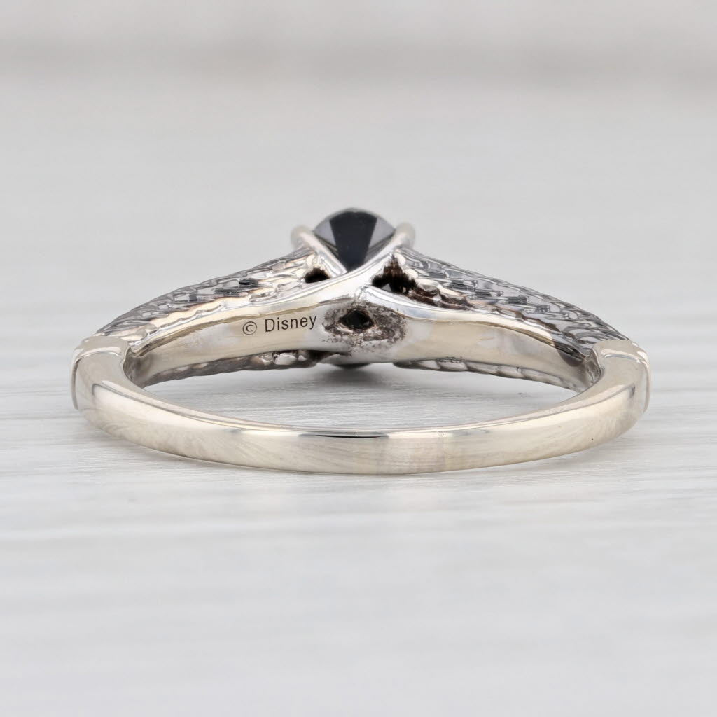 1.24ctw Enchanted Disney Villains Maleficent Black Diamond Ring 14k Gold