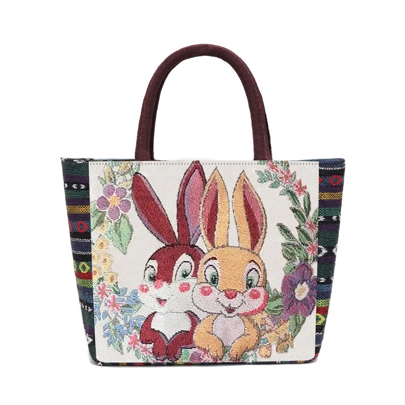 Women's Vintage Style Butterfly Polyester Shopping Bags