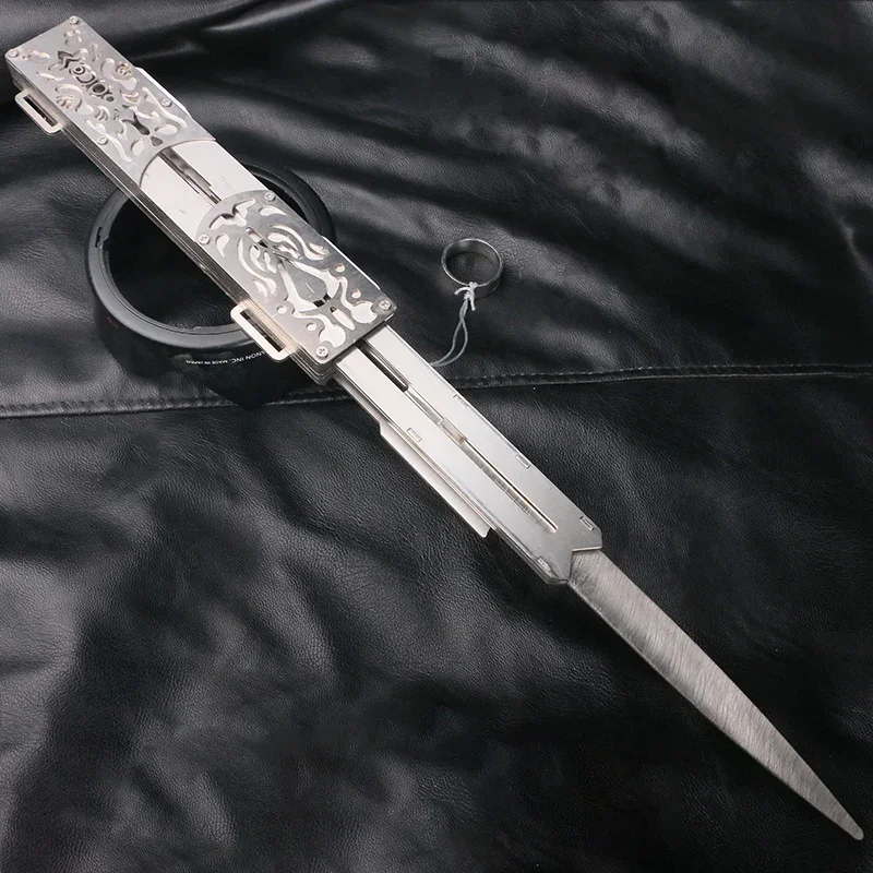 New Metal Sleeve Sword Weapons Hidden Blade Can Ejection Sleeve Sword Halloween Movie Assassin Costume Props Accessory